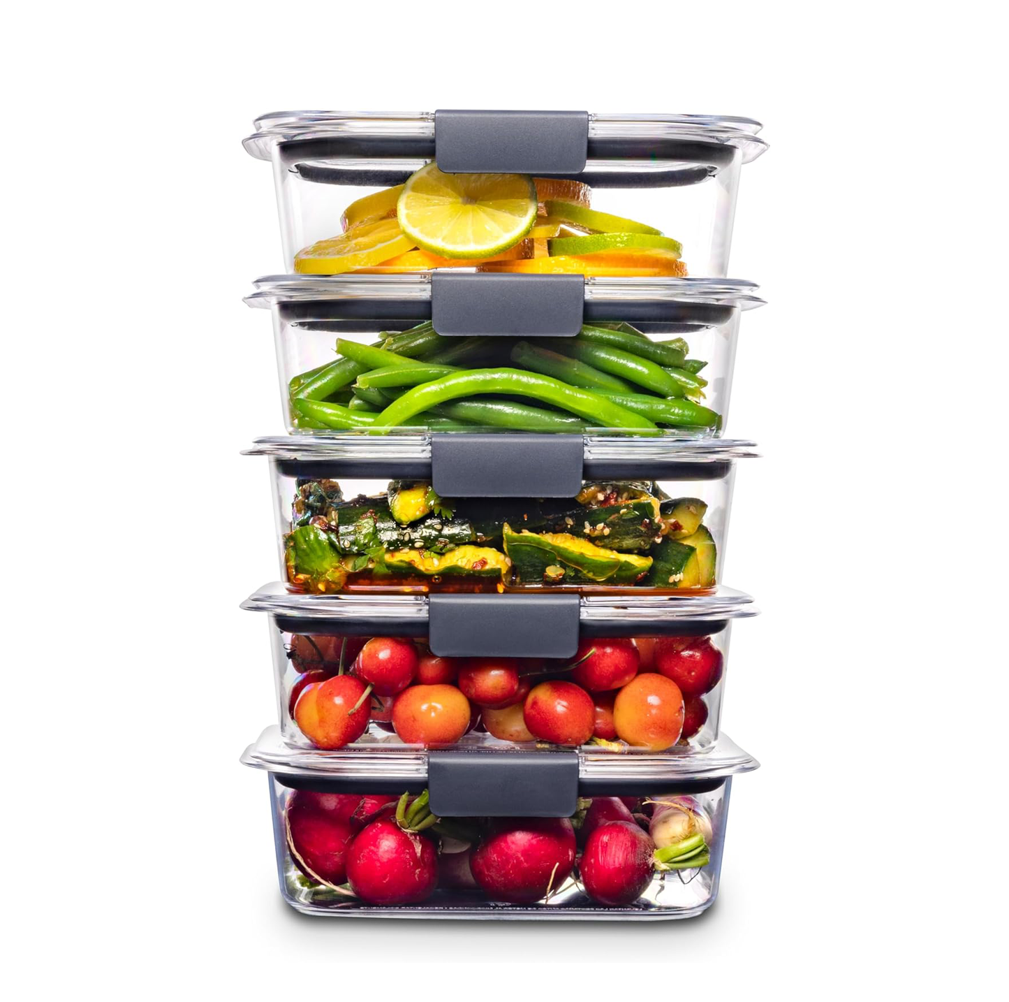 Food Storage Containers Plastic Containers with Lids BPA Free, Leak Proof Food Container, Clear