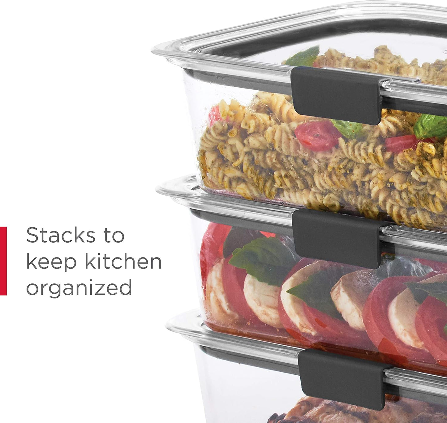 Food Storage Containers Plastic Containers with Lids BPA Free, Leak Proof Food Container, Clear