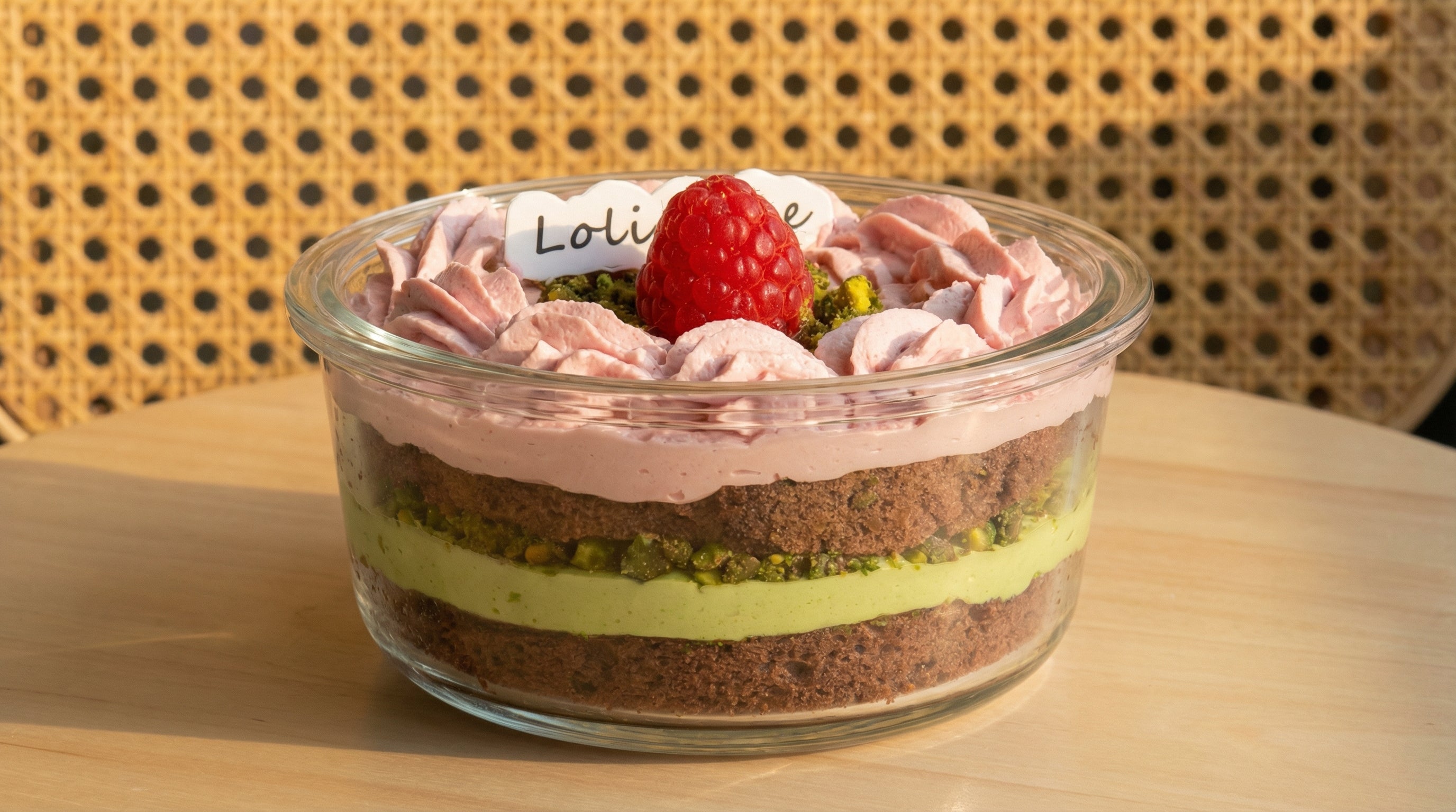 Dual-Layer Pistachio & Raspberry Entremet