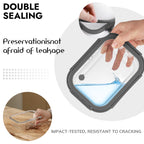 10-Pack Containers Glass Containers with Glass Lids BPA Free, Leak Proof Food Container（Grey）