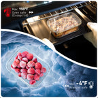 2-Pack Food Storage Containers Glass Containers with Lids BPA Free, Leak Proof Food Container（Pink）