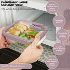 2-Pack Glass Meal Prep Containers,GlassFood Storage Containers with Glass Lids, Sealed Lunch Boxes, Safe for Microwave, Oven, Refrigerator, and Dishwasher（Pink）