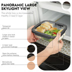 10-Pack Containers Glass Containers with Glass Lids BPA Free, Leak Proof Food Container（Grey）