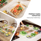 5-Pack Food Storage Containers Glass Containers with Lids BPA Free, Leak Proof Food Container（Grey）