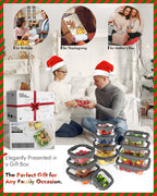 12-Pack Containers Glass Containers with Glass Lids BPA Free, Leak Proof Food Container（Grey）