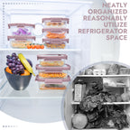 10-Pack Containers Glass Containers with Glass Lids BPA Free, Leak Proof Food Container（Pink）