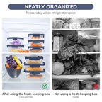 2-Pack Glass Meal Prep Containers,GlassFood Storage Containers with Glass Lids, Sealed Lunch Boxes, Safe for Microwave, Oven, Refrigerator, and Dishwasher (Blue)
