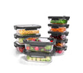 10-Pack Containers Glass Containers with Glass Lids BPA Free, Leak Proof Food Container