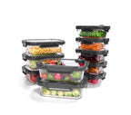 10-Pack Containers Glass Containers with Glass Lids BPA Free, Leak Proof Food Container