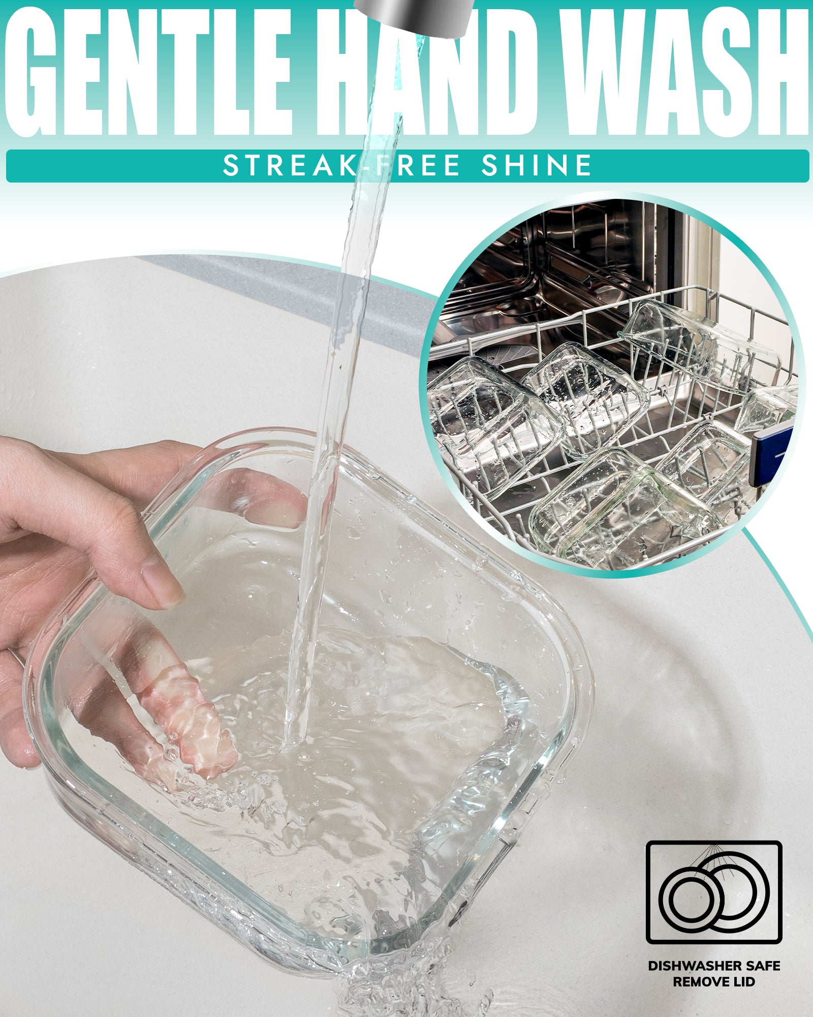 8-Piece Borosilicate Glass Food Storage Containers Set with Airtight Lids – Oven, Microwave & Freezer Safe, Leak-Proof, BPA-Free – Baking, Meal Prep & Gift Box