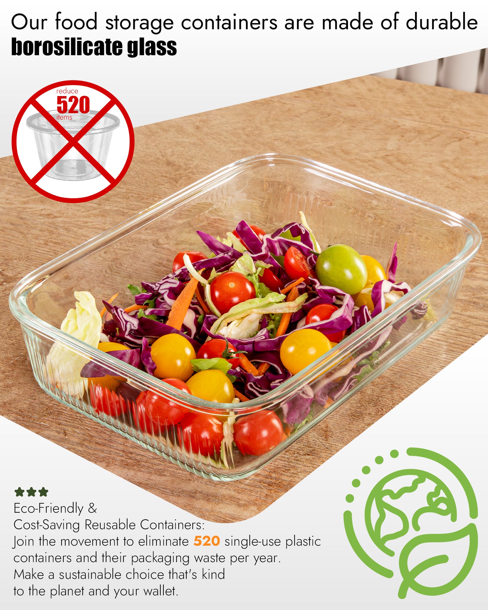 2 Pack Glass Food Storage Containers with Tempered Glass Lids & Steam Valve, 74oz(9.3 Cup) Airtight Leak-Proof Meal Prep Containers for Microwave/Oven/Freezer, Borosilicate Glass, Gift Box