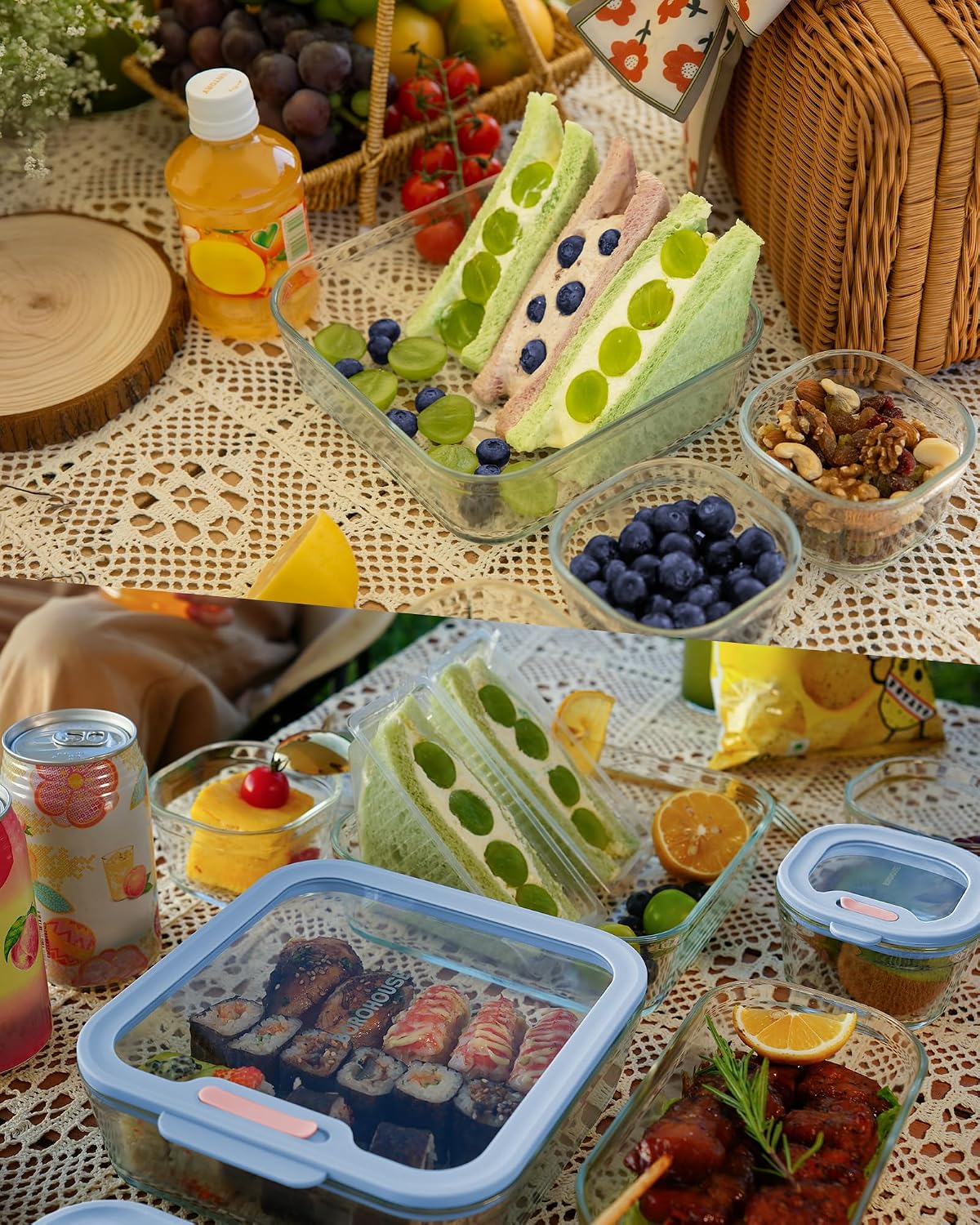 Glass Food Storage Container Set · 4 Pack