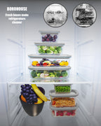 4-Pack Glass Food Storage Containers with Tempered Glass Lids, 4.6 Cup (37.2oz) Airtight, Oven & Microwave Safe (-4°F~950°F), Leakproof Meal Prep & Lunch Containers